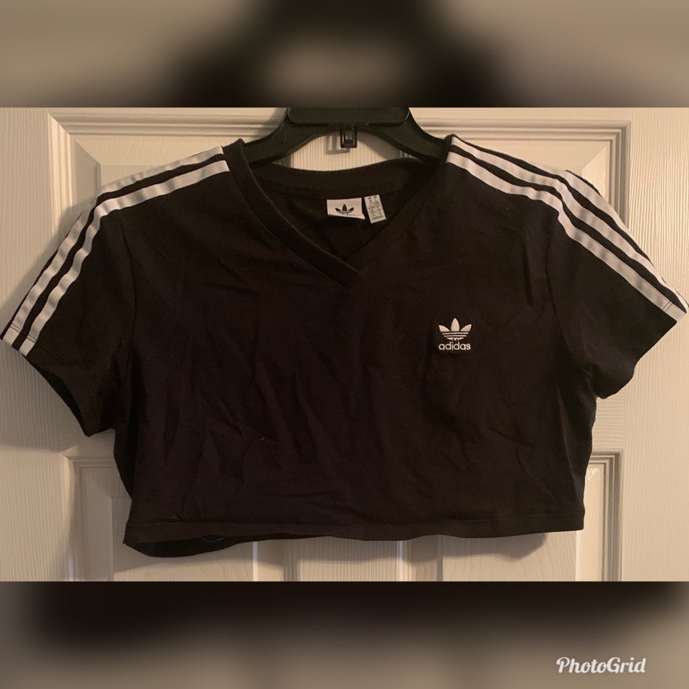 Adidas originals V neck  crop top